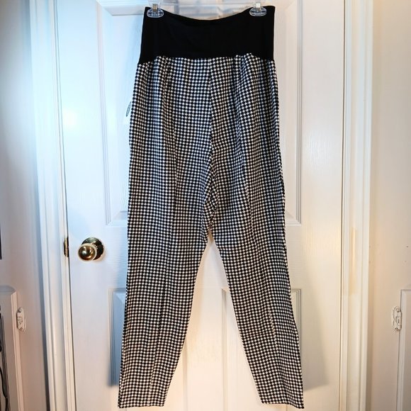 Old Navy NWT Maternity Houndstooth Dress Pants Black White Women's Size XL - Picture 9 of 16